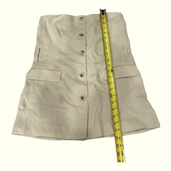 Zara Bloggers Favorite Beige Belted Linen Blend  Top size M - Picture 12 of 16